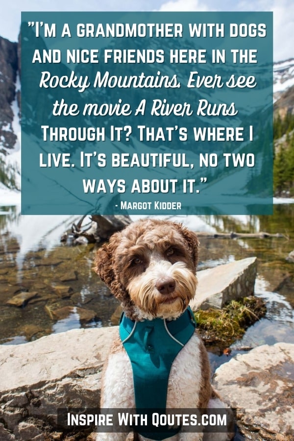 cute dog with quote about being a grandmother in the Rocky Mountains